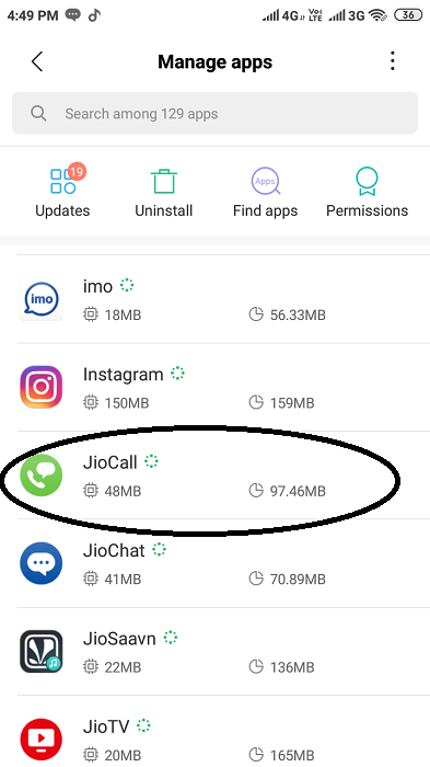 JioCall not connecting