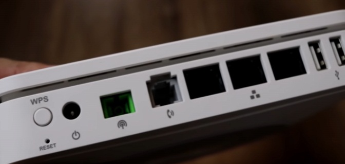 gigafiber modem ports