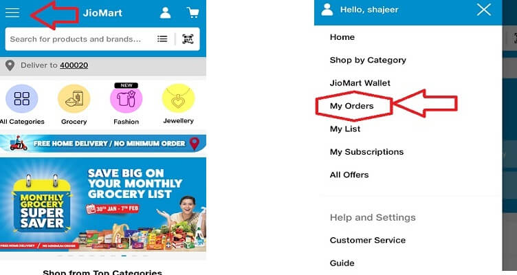 How To Track Order In Jiomart