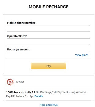 amazon pay jio recharge