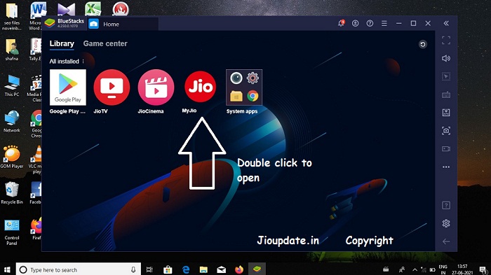 access my jio app on pc